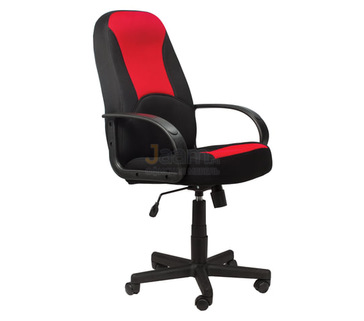 Кресло для руководителя City EX-512 черное/красное комб.