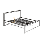 Мебель для гостиниц Кровать на металлическом основании R6515