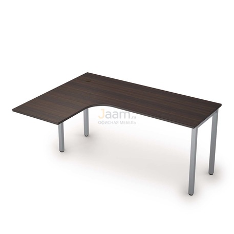 Мебель для персонала Стол криволинейный на металлических опорах левый 2М.132