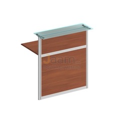 Стойка ресепшн Стойка со стеклом прямая 1000 (без опор) ФС 0706