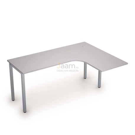 Мебель для персонала Стол криволинейный на металлических опорах правый 2М.133