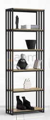 Мебель для персонала Стеллаж высокий с верт.орг. METALFRAME OAK 3
