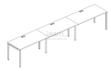 Мебель для персонала Рабочая станция на металлокаркасе DUE Б2 015-3 БП