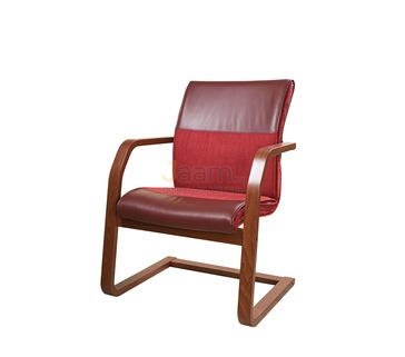 Офисный стул Лондон/В комб. Кожа стандартная/база дерево