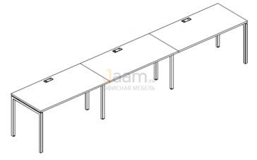 Мебель для персонала Рабочая станция на металлокаркасе DUE Б2 025-3 БП