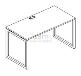 Мебель для персонала Стол письменный на металлокаркасе QUATTRO Б4 023 БП