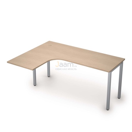 Мебель для персонала Стол криволинейный на металлических опорах левый 2М.132