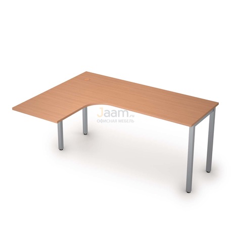 Мебель для персонала Стол криволинейный на металлических опорах левый 2М.132