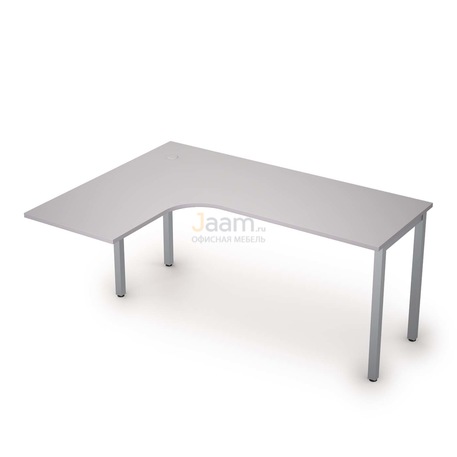 Мебель для персонала Стол криволинейный на металлических опорах левый 2М.132