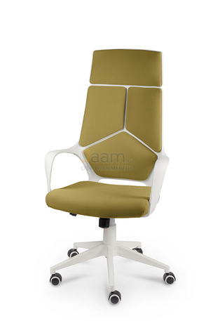 Кресло IQ CX0898H бело-горчичное