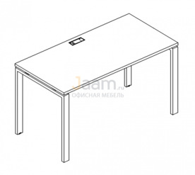 Мебель для персонала Стол письменный на металлокаркасе UNO Б1 001 БП
