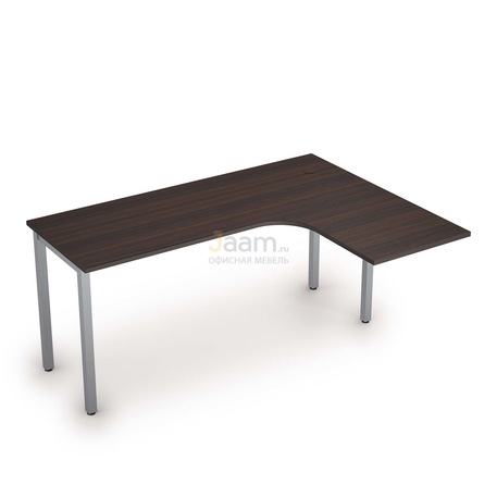 Мебель для персонала Стол криволинейный на металлических опорах правый 2М.133